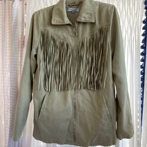 WeWoreWhat Fringe Faux Suede Jacket - Picture 2 of 6